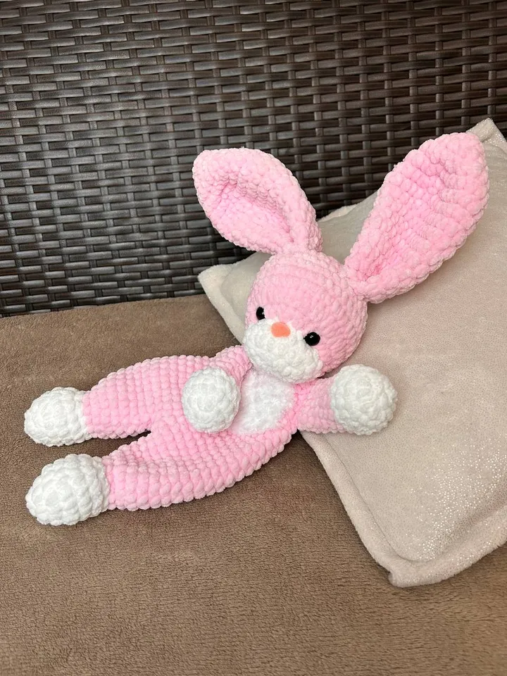 Crochet handmade bunny Crochet cuddle toy Crochet rabbit snuggler