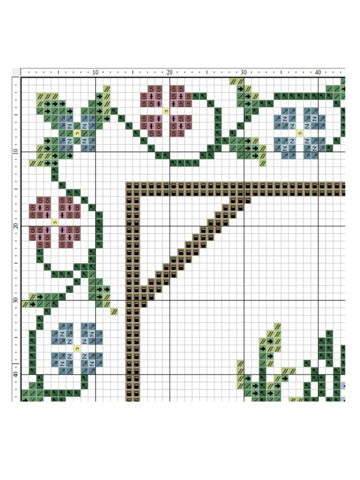 Pheasant Quartet cross stitch pattern, 4 Pheasants cross stitch pattern, bird cross stitch chart, pillow ornament embroidery pdf