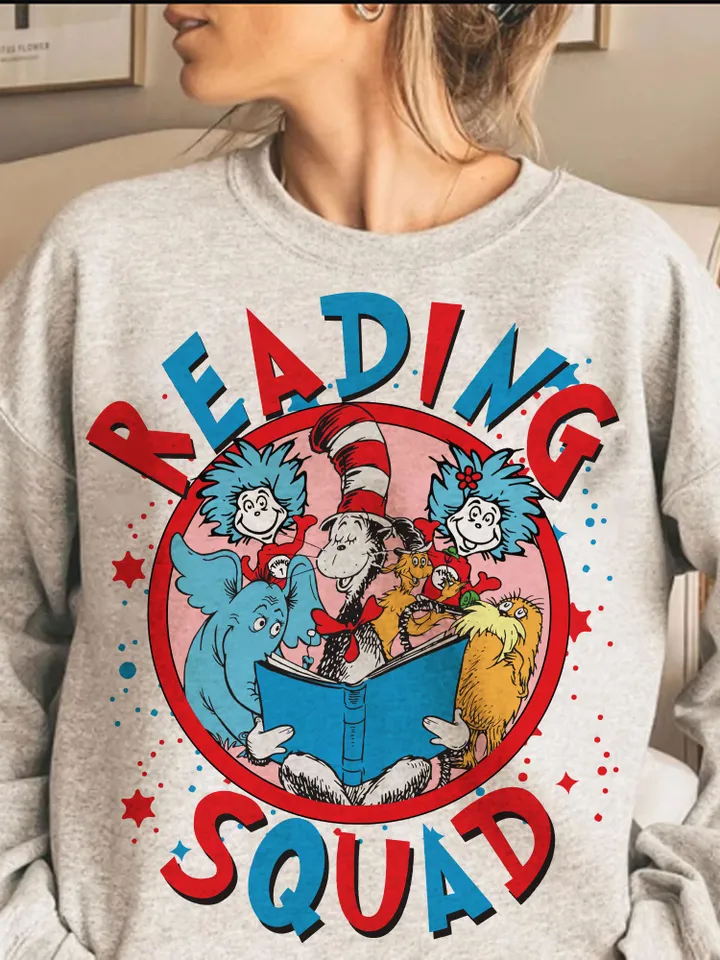 Suess Reading Squad PNG, Dr Suess Png, Cat In The Hat Png, Dr Suess Png, Read Across America Png, Teacher Appreciate Png, Kids sublimations