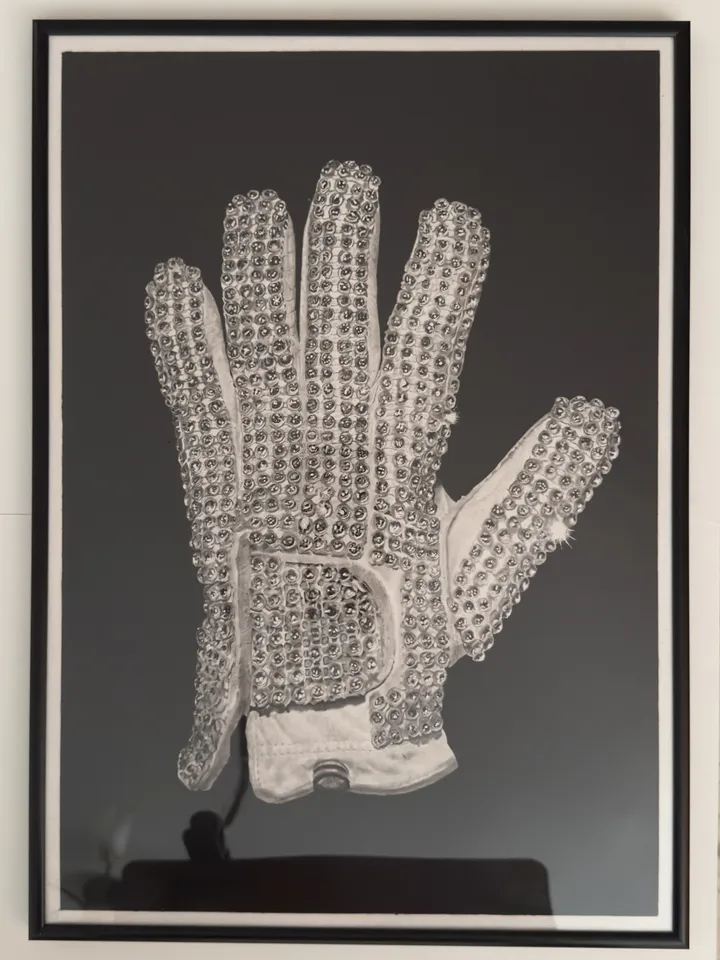 “Michael Jackson's glove” №1 painting/handmade, pencil and charcoal from 4pieces“ art collection 3