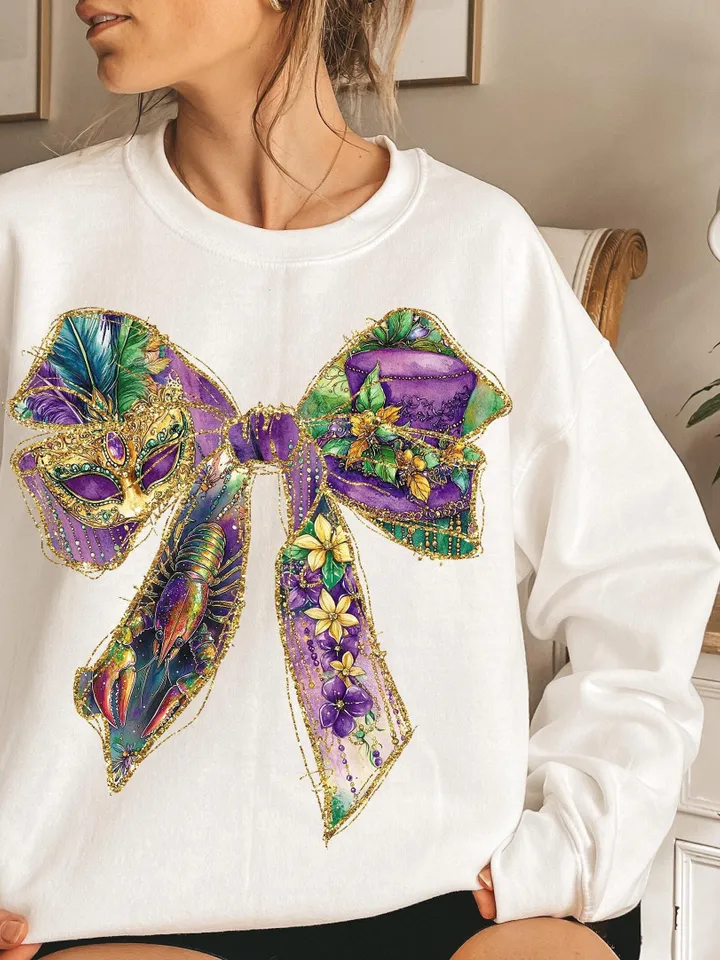Mardi Gras Coquette Bow PNG, Coquette Mardi Gras Png, Fleur De Lis Png, Glitter, King Cake Png, Mardi Gras Beads PNG, Louisiana Crawfish Png