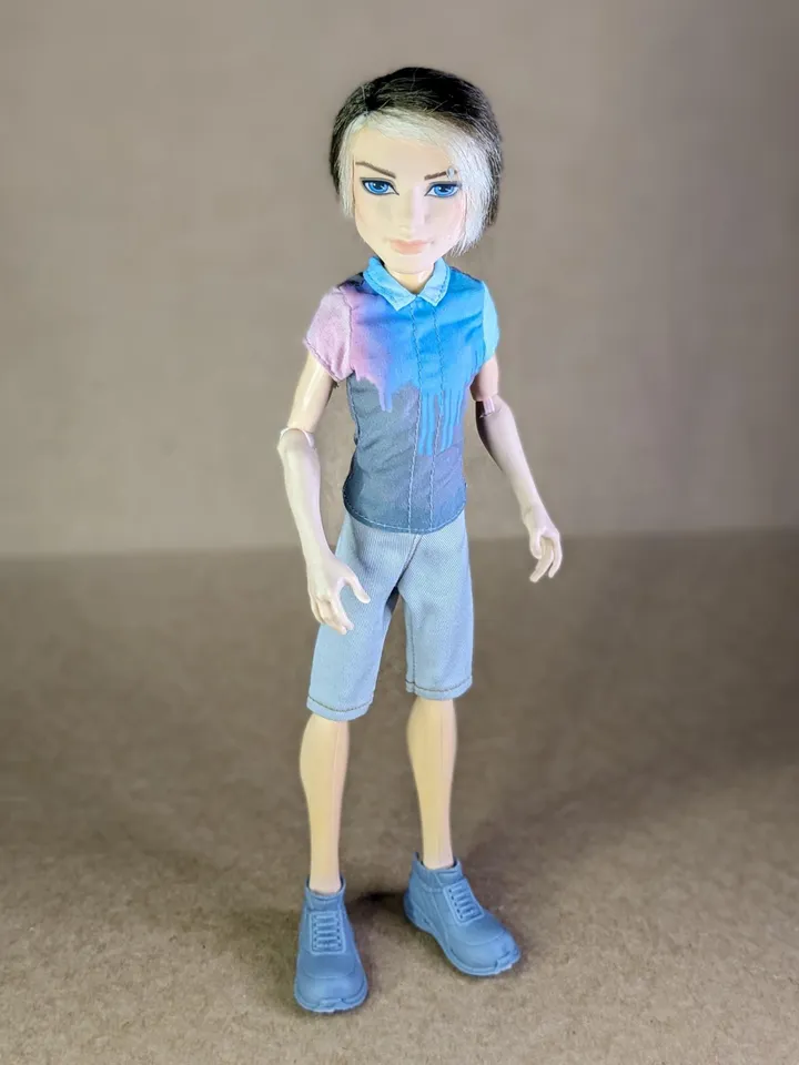Handmade beige cotton shorts for 1/6 scale boy dolls