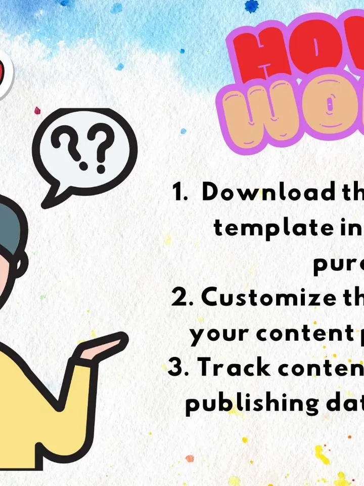 Editable Content Calendar Template, Google Sheets, Digital Download for Bloggers, Small Businesses & Social Media Managers,