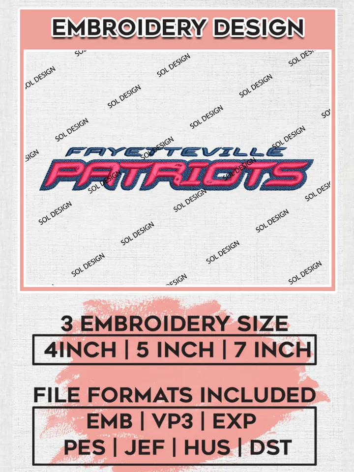 NBA Fayetteville Patriots Team Writing Logo Wordmark Embroidery Designs, NBA G League Team Embroidery Files, Basketball Machine Embroidery Designs, NBA Fayetteville Patriots Team Logo, Sport Machine Embroidery Design, Digital Download