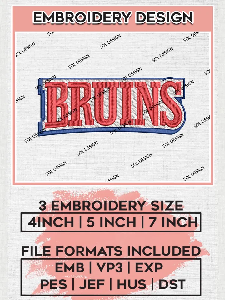 Belmont Bruins Wordmark Logo Machine Embroidery Design, NCAA Belmont Bruins Embroidery Design Design files, NCAA Embroidery Designs, NCAA Machine Embroidery Designs, Digital Download