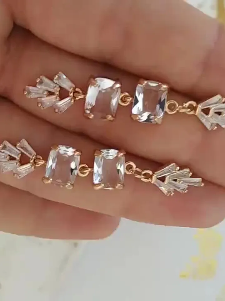 Art Deco Statement Wedding Earrings, Sparkling Crystal Chandelier Bridal Earrings, Boho Wedding Earrings, Gatsby Bridal Jewelry Jewellery