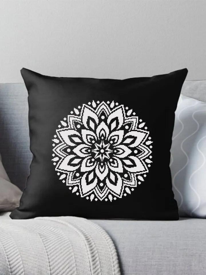 Mandala cross stitch pattern download PDF, Floral ornament cross stitch chart, Monochrome mandala pattern digital PDF, DIY Home decor #M126
