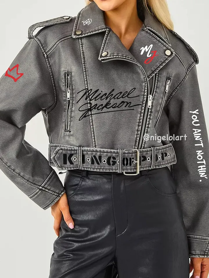 Painted leather jacket Michael Jackson Custom gifts King of pop Mj Dangerous Bad Smooth Criminal