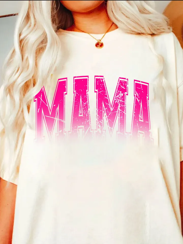 Varsity Font Mama PNG, Gradient Distressed Faded Varsity Mama Png, Grunge Mom Digital File, Collegiate Mama Shirt Design, Mama Dtg Ombre