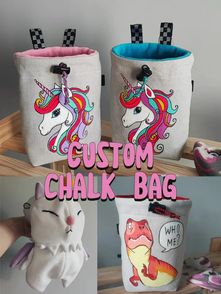 Custom chalk bag for rock climbing