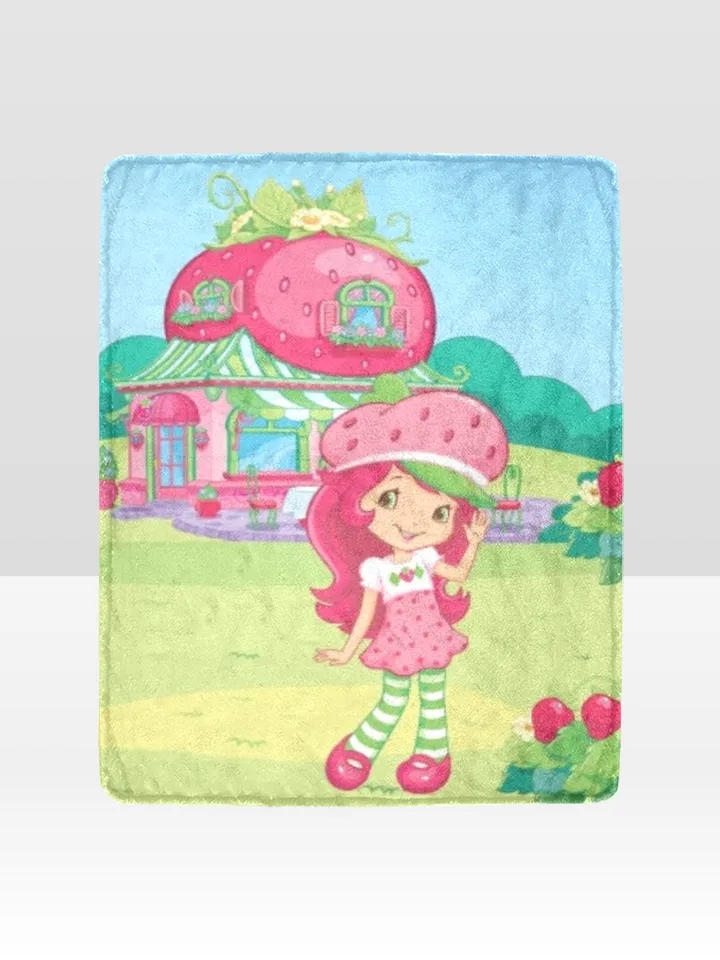 Strawberry Shortcake Blanket Lightweight Soft Microfiber Fleece