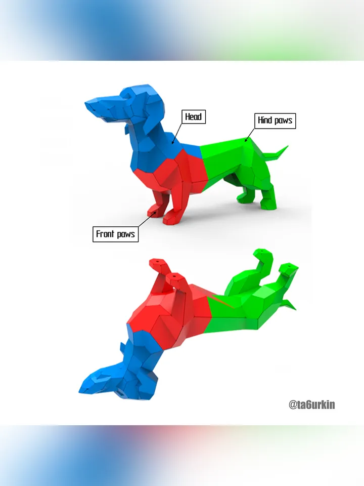 Welding Project Plans Drawings Dachshund (DXF, PDF)