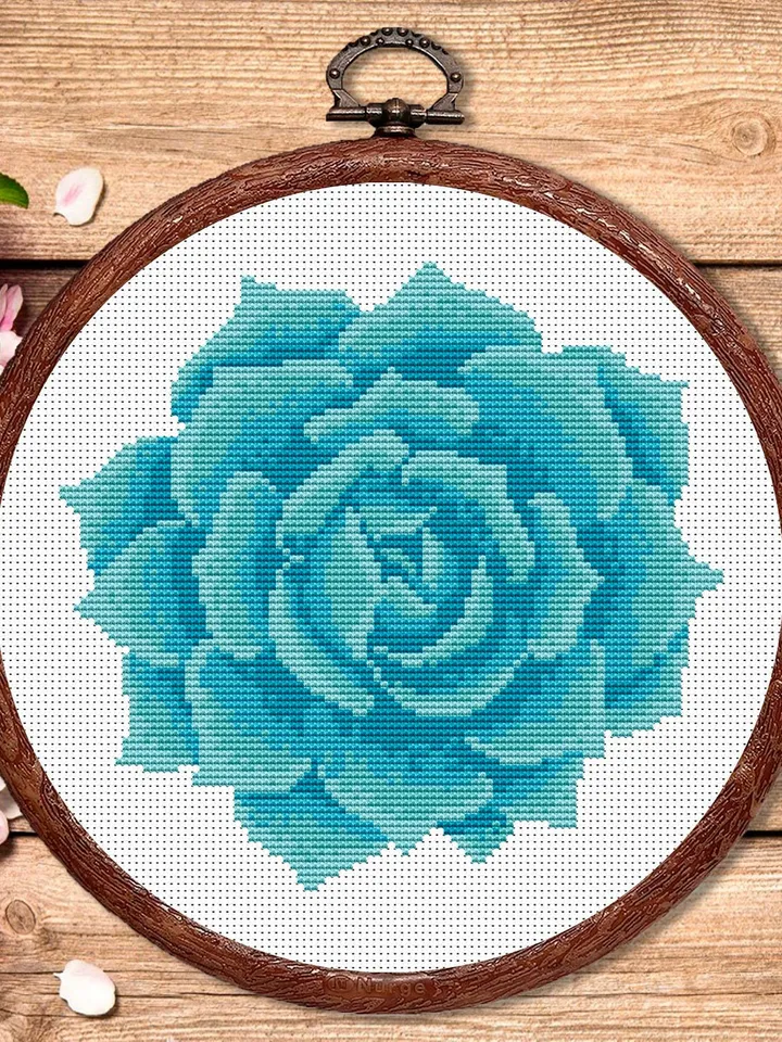 The Succulent Cross Stitch Pattern, Flower Cross Stitch Pattern, Embroidery Succulent, Flowers xStitch, Potted Flowers xStitch #flw012