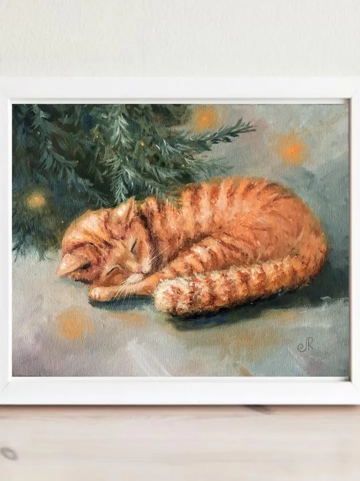 Kitty Painting Cats Original Painting Animals Oil Painting Cat Portrait