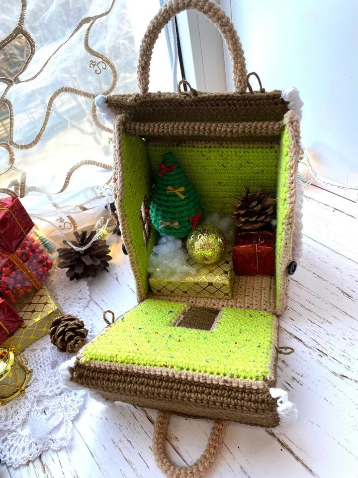 PDF Christmas House, Christmas amigurumi pattern, Christmas ornament Gingerbread House, Christmas decoration, Christmas crochet, Doll House