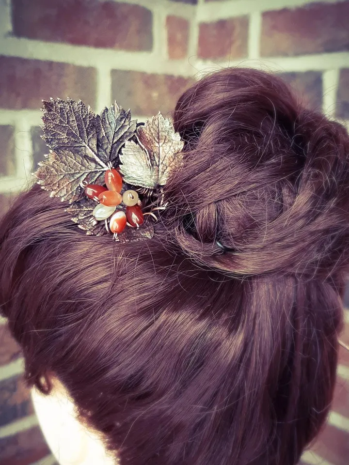 Copper jewelry, hair accessories, hairpin, gift for her, electroformed, electroforming, jewelry for hair, handmade jewelry