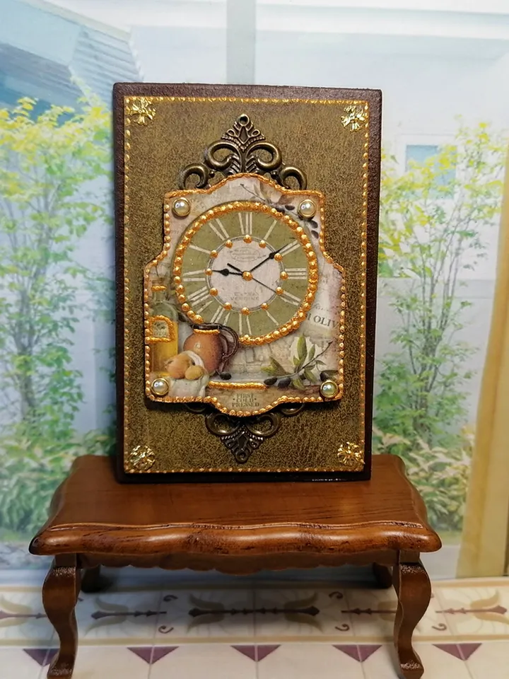 Panel. Imitation of hours. Puppet miniature.1:12 scale.