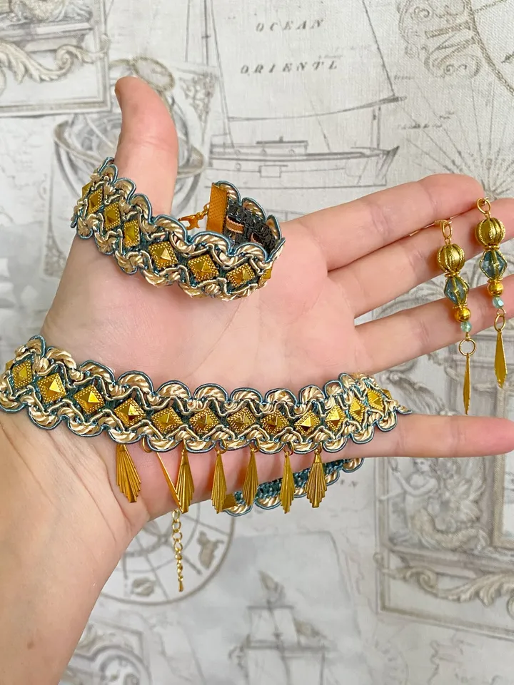 Jewelry set for oriental dances. Set of jewelry. Handmade.