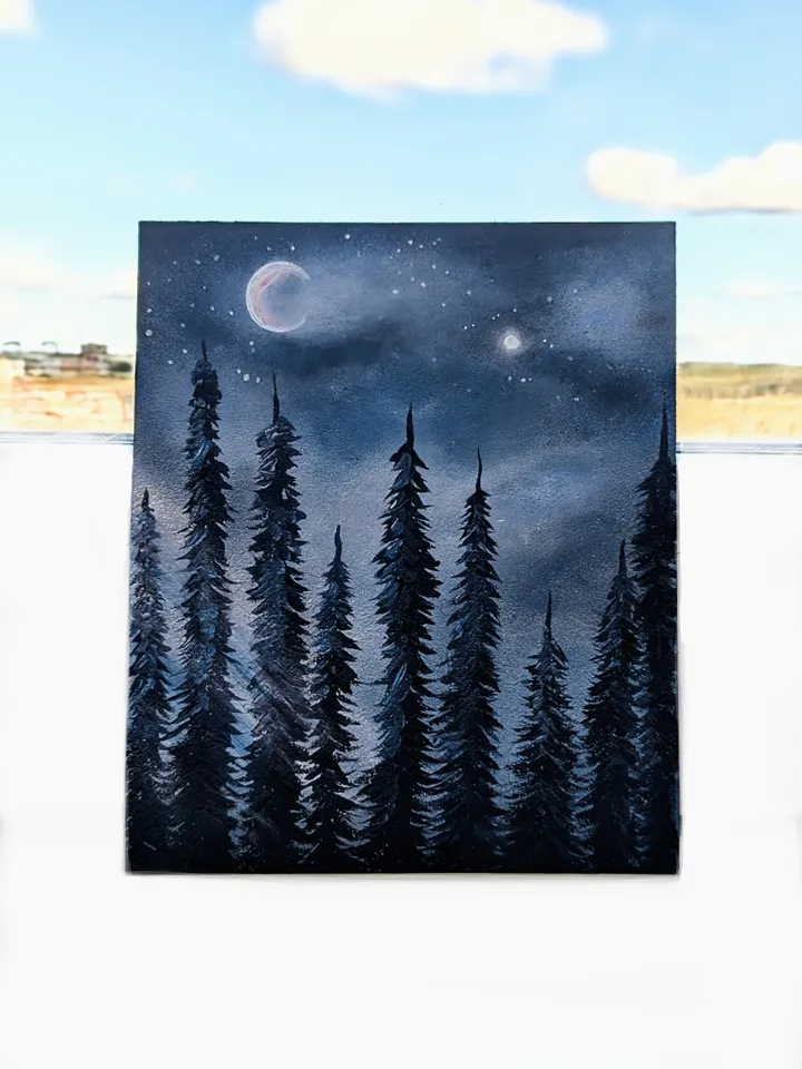 "Night Forest" 🌚miniature painting
11*13 cm