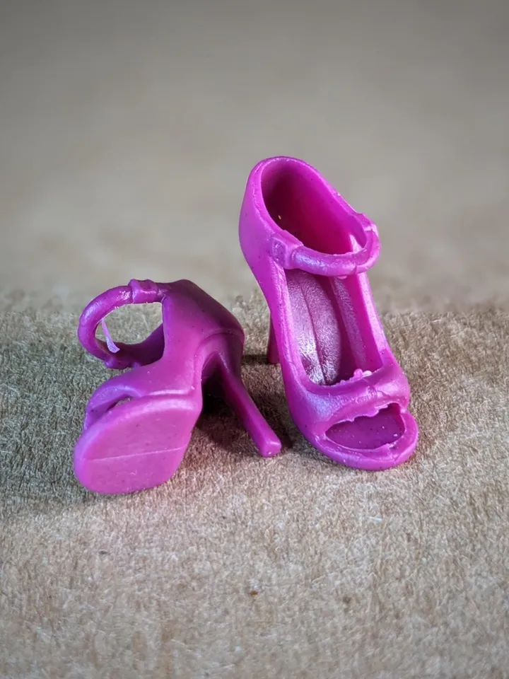 Purple high heel sandals for 1/6 scale female dolls