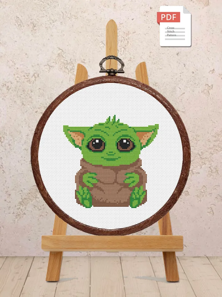 Baby Yoda Cross Stitch Pattern, Movies Cross Stitch Pattern, Movie Pattern, Wizard Cross Stitch Pattern, TV Cross Stitch Patterns #mv020