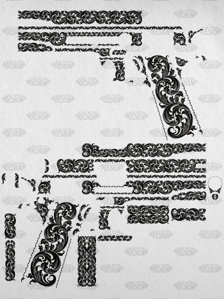 VECTOR DESIGN Colt 1911 government Scrollwork 7