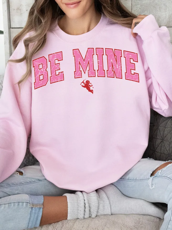 Varisty Be Mine SVG PNG Grunge Valentine’s Day Trendy Valentine Cut file, college font cupid png, xoxo cut file, trendy vday tshirt png