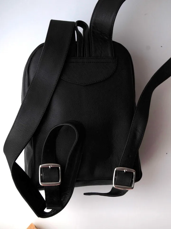 Genuine python skin small backpack | leather backpack black white snake| small designer rucksack | Exotic leather bags | Women handmade bags