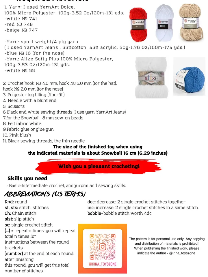 PDF Pattern, Snowball Amigurumi, Crocheted toy, plush snowball with cute smile.
