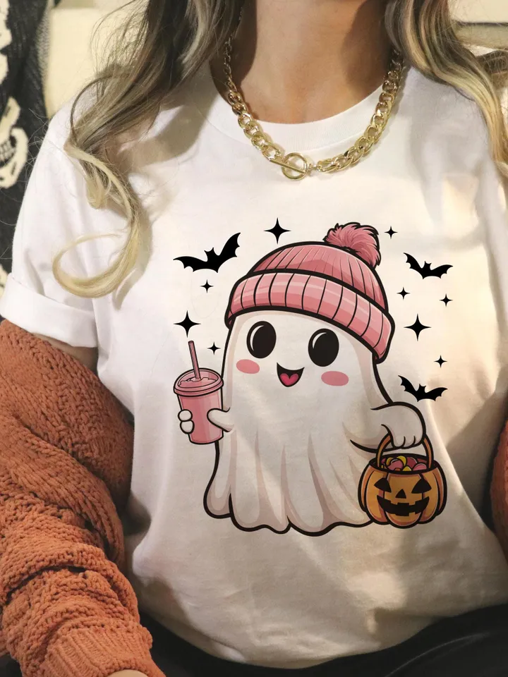 Cute Ghost Png, Halloween Png, Coffee Png, Cute Halloween Png, Spooky Cute Png, Spooky Png, Coquette Png, Kawaii Ghost Png, Baby Ghost Png