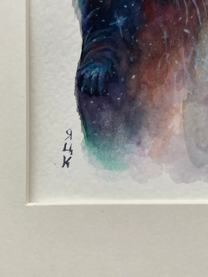 Raccoon Painting Original Watercolor Painting Raccoon Gift Small Animal Art Raccoon Illustration Witch Raccoon