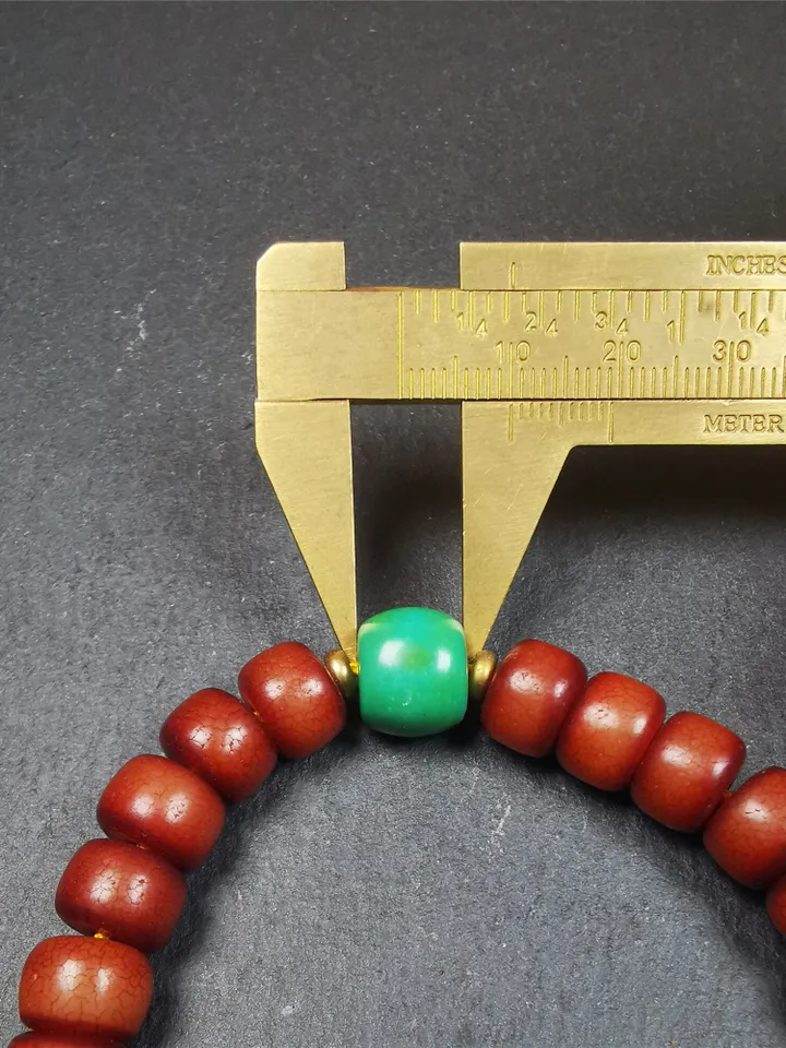 Gandhanra Handmade Tibetan Bracelet Mala,Handhold Prayer Beads,30pcs Corypha Linn Seed Beads,Diameter 0.4&quot;, Circumference 10&quot;