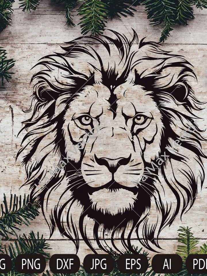 Lion Face svg, Lion Head svg , Lion svg , Lion King svg , Lions Mascot svg , Leo svg ,Lion Head ,Lion Printable, INSTANT DOWNLOAD