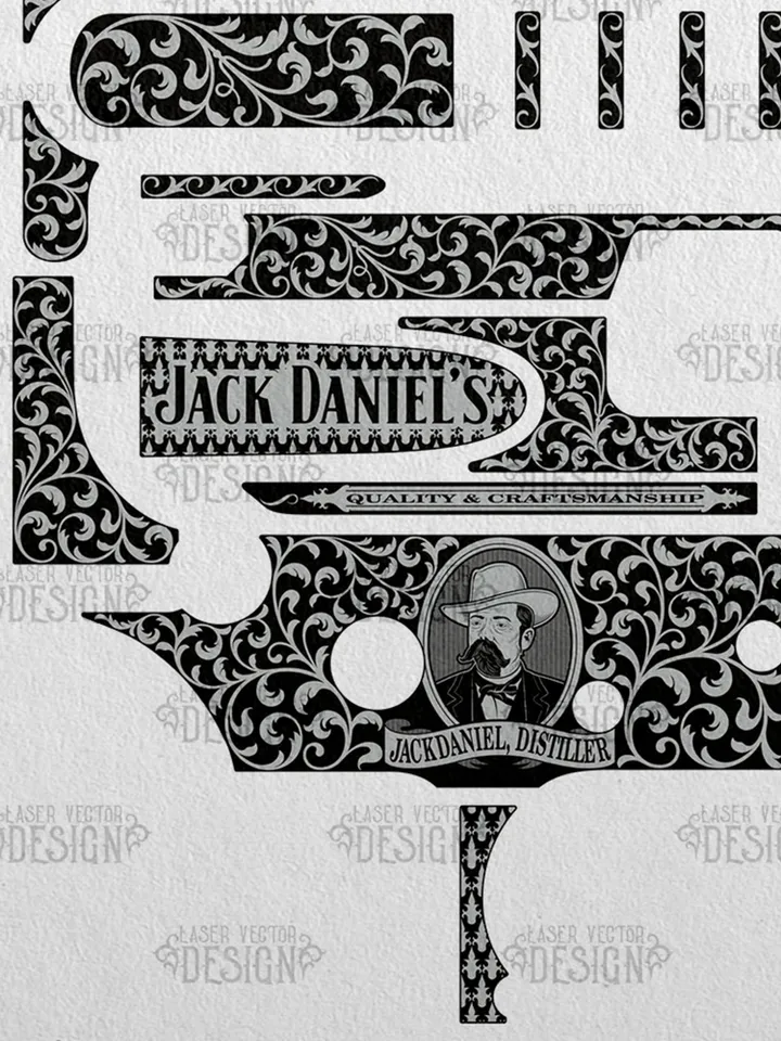 VECTOR DESIGN AR-15 Jack daniels scrollwork