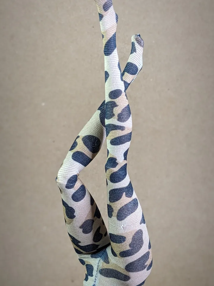 Handmade leopard-print tights for 1/6 scale fashion dolls