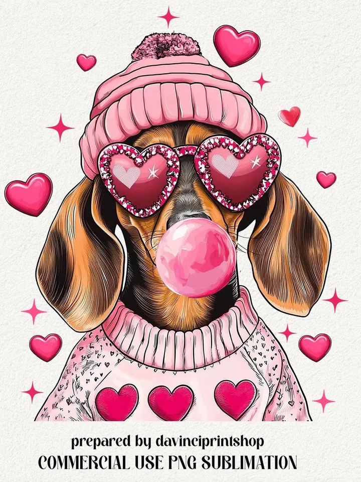 Valentine Dachshund Dog, Sausage Dog Png, Valentine's Day Dog Mom Png, Valentines png, Dog Lover png, Gift For dog mom, love png, heart png