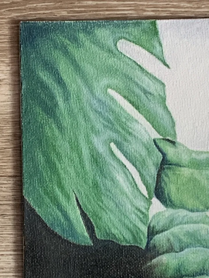 Interior design painting "Abstract green leaves"