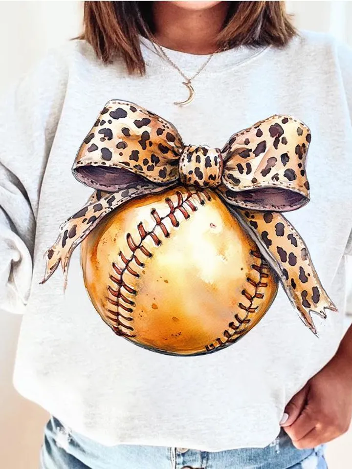 Leopard Retro Softball Bow Png, Coquette Bow Softball Png, Softball mom png, Softball Season Png, Coquette Softball Png Shirt Design