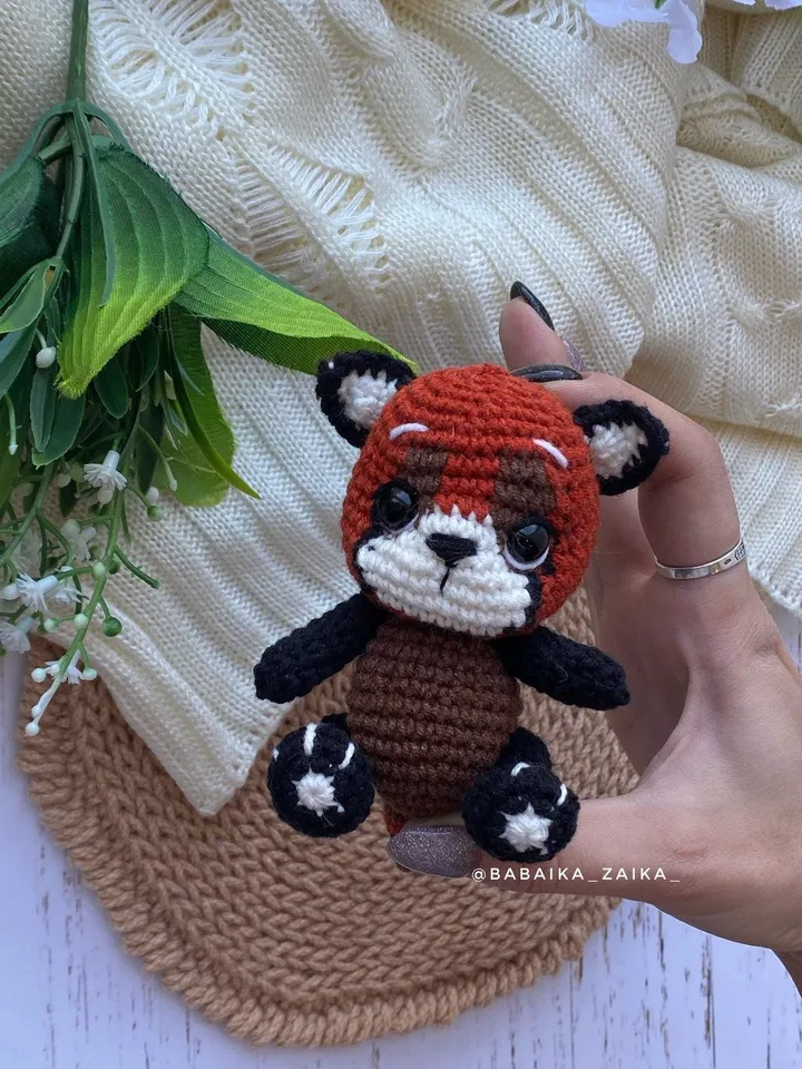 PDF Red Panda Panda Crochet Pattern, Amigurumi Panda, Amigurumi animal, Crochet animal Pattern, Amigurumi doll pattern, Crochet red panda