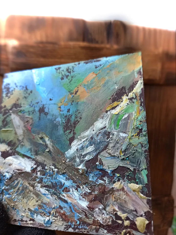 The Mountain Stream original oil painting
