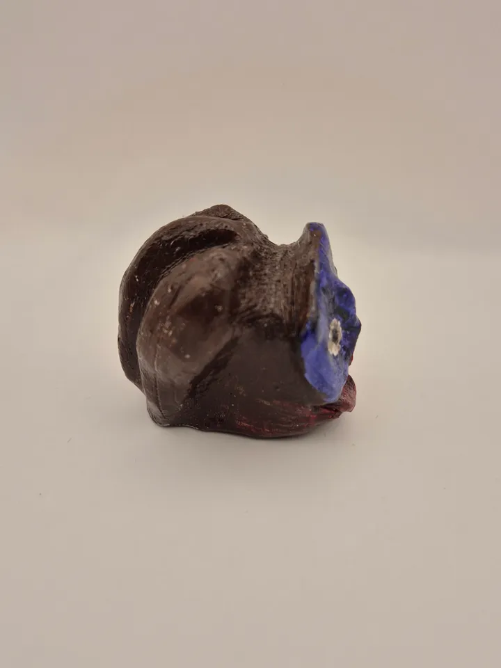 Head made of polymer clay "Fears"