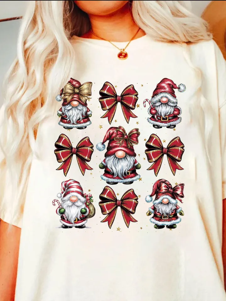 Coquette Bow png, Christmas Gnome png,Christmas designs,Christmas sublimation, Merry Bright,Trending png,Vintage Holly Jolly Holidays png