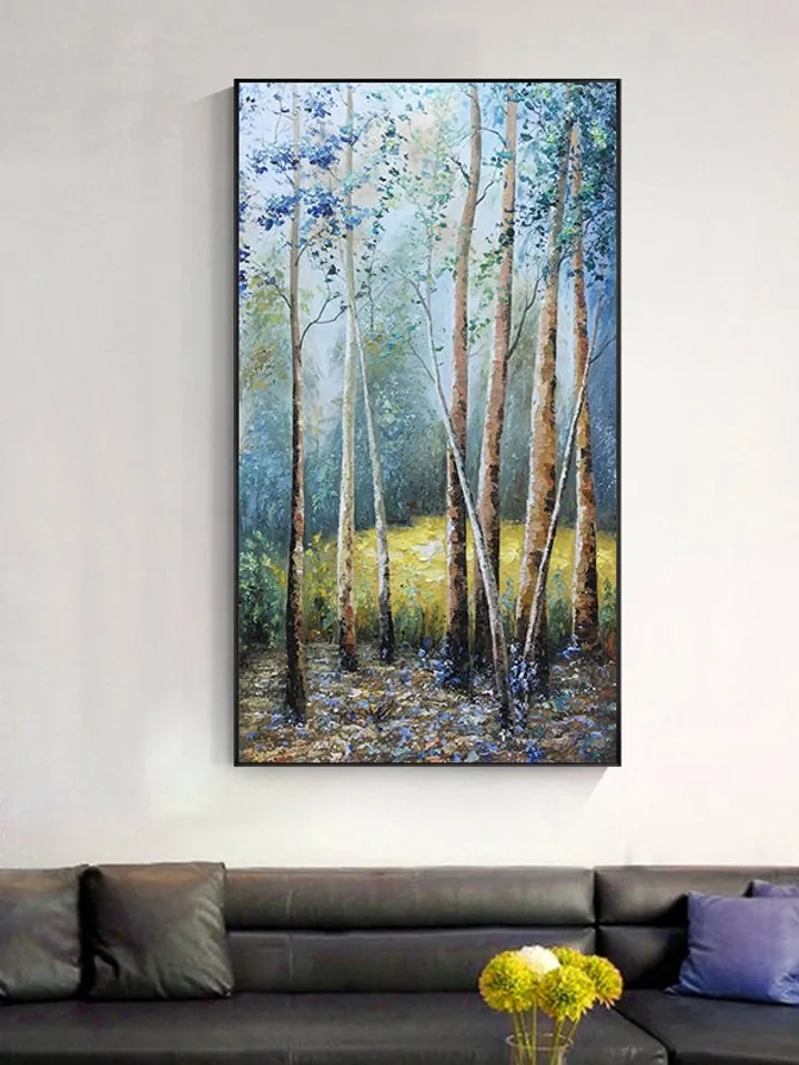 Original painting,Large wall art,Boho wall decor, Forest oil painting, Home decor, Art decor, Abstract art,Holiday decor, Bedroom decor