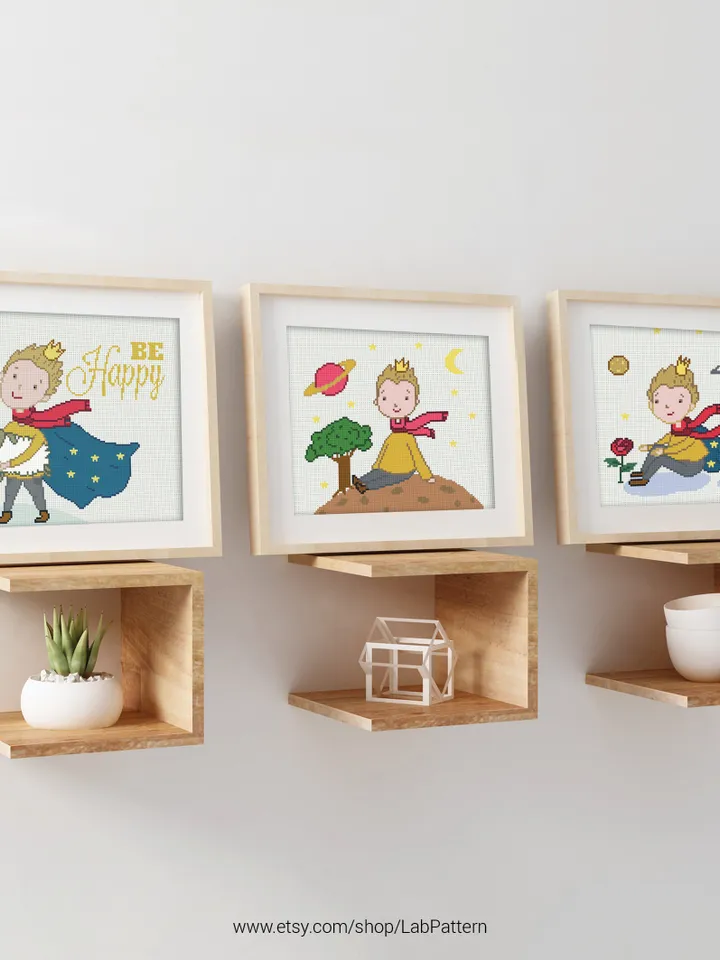 The little prince Cross stitch pattern | Embroidery Pattern | Instant Download | Embroidery Designs