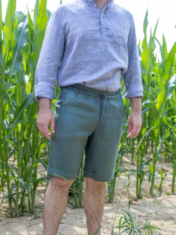 Linen shorts for men / Linen organic clothing / Mens summer linen shorts / gift for men
