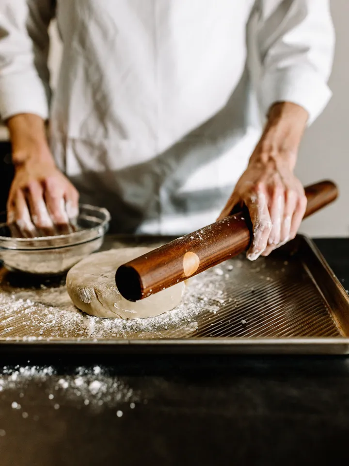 French Style Rolling Pin with Decorative Polka Dot Inlays