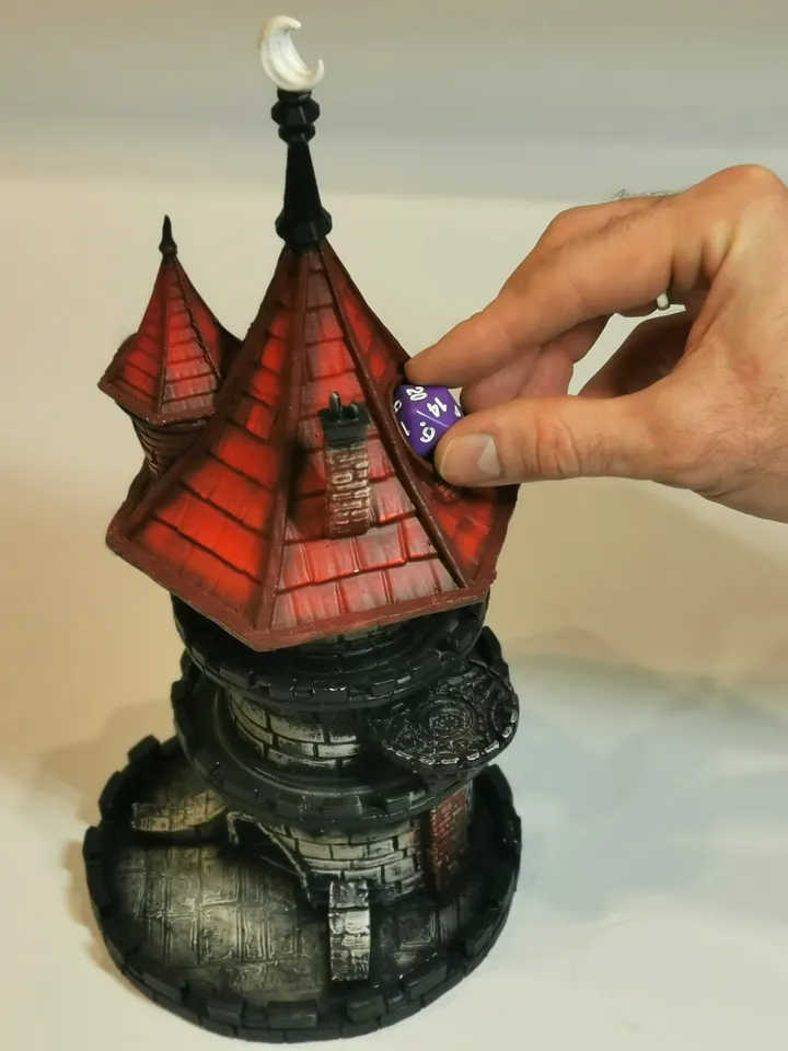 Dice Tower, Wizard Tower, Dice Tray, Dice Roller, DND Board Game Accessories, Dungeon Master Gift