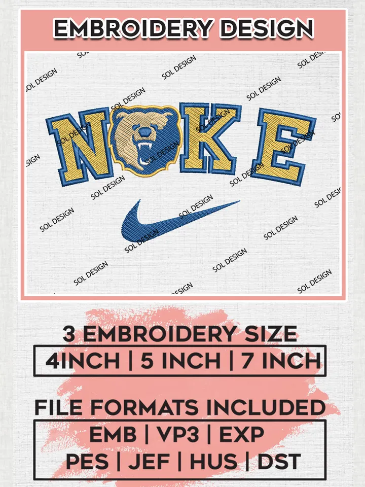 Ni.kee Morgan State Bears College Football Team Logo embroidery designs, NCAA Morgan State Bears Logo Machine embroidery designs, NCAA Team Logo embroidery designs, NCAA Game Day Machine embroidery designs, Digital Download