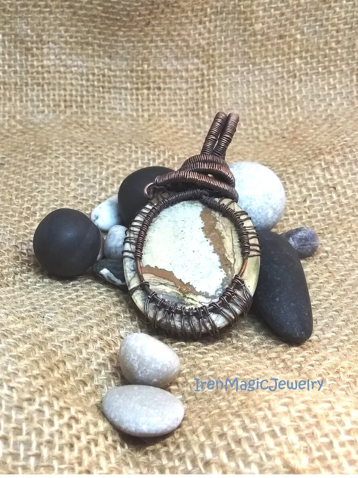 Tree of Life pendant with jasper