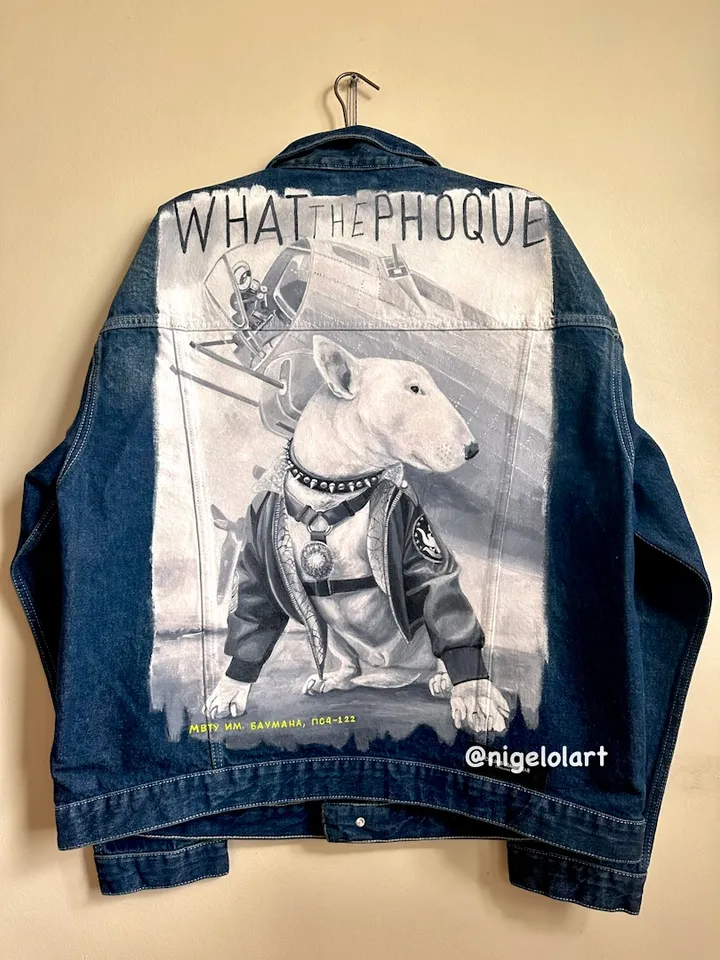 Portrait dog Denim jacket Custom jacket Personalized order